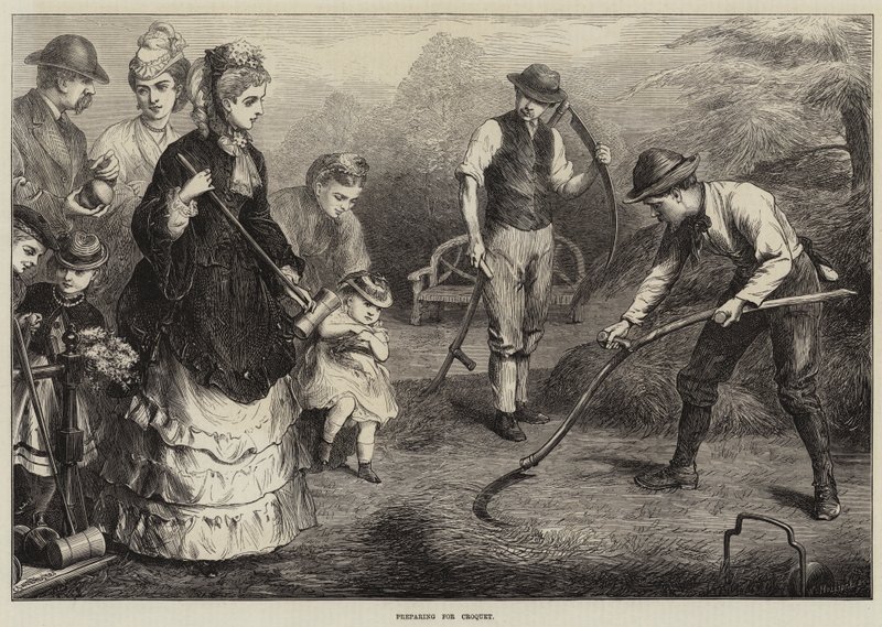 Vorbereitung auf das Krocketspiel von Edward Hughes