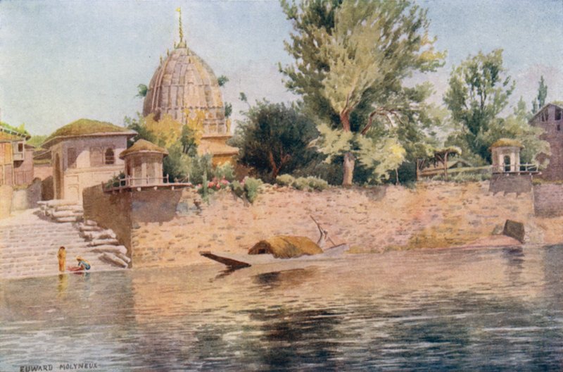 Ein Hindu-Tempel, Srinagar von Edward Mary Joseph Molyneux