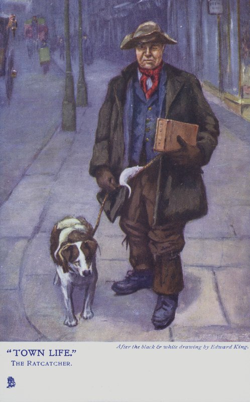 Rattenfänger mit seinem Hund von Edward R. King