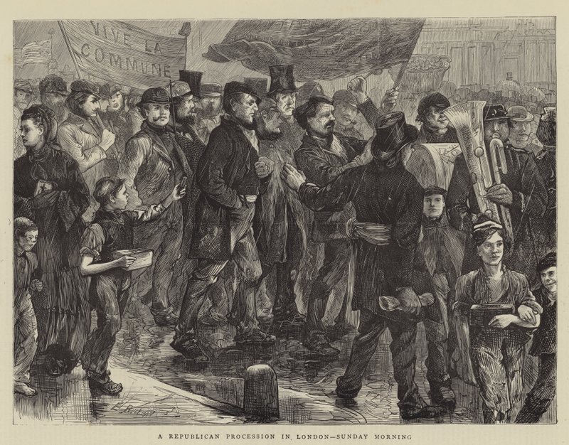 Eine republikanische Prozession in London, Sonntagmorgen von Edwin Buckman