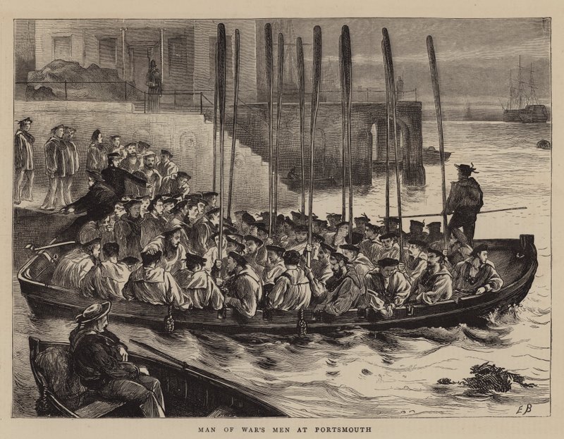 Kriegsschiffsmänner in Portsmouth von Edwin Buckman