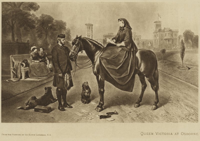 Königin Victoria auf einem Pferd in Osborne von Edwin Landseer