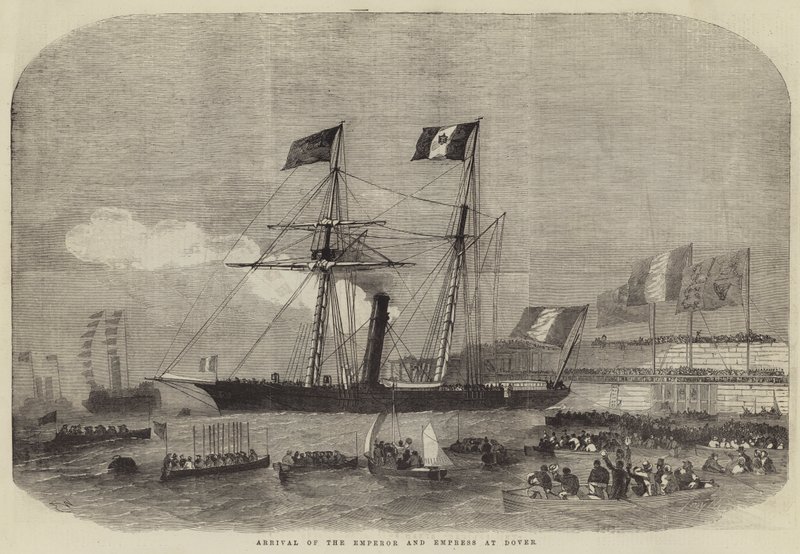 Ankunft des Kaisers und der Kaiserin in Dover von Edwin Weedon