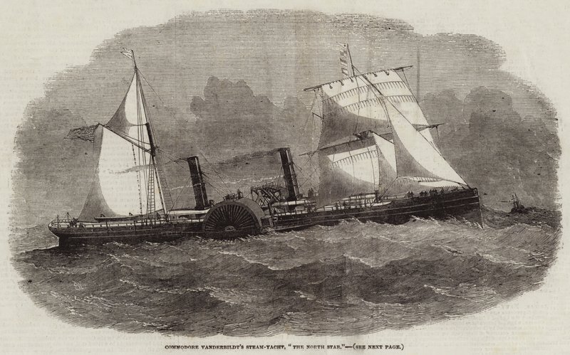 Commodore Vanderbildts Dampfyacht, The North Star von Edwin Weedon