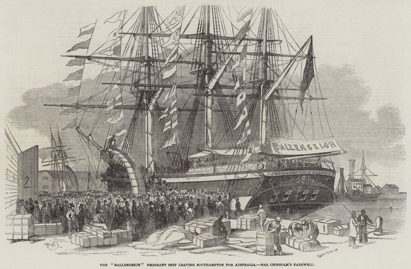 Abfahrt des Ballengeich-Auswandererschiffs von Southampton von Edwin Weedon