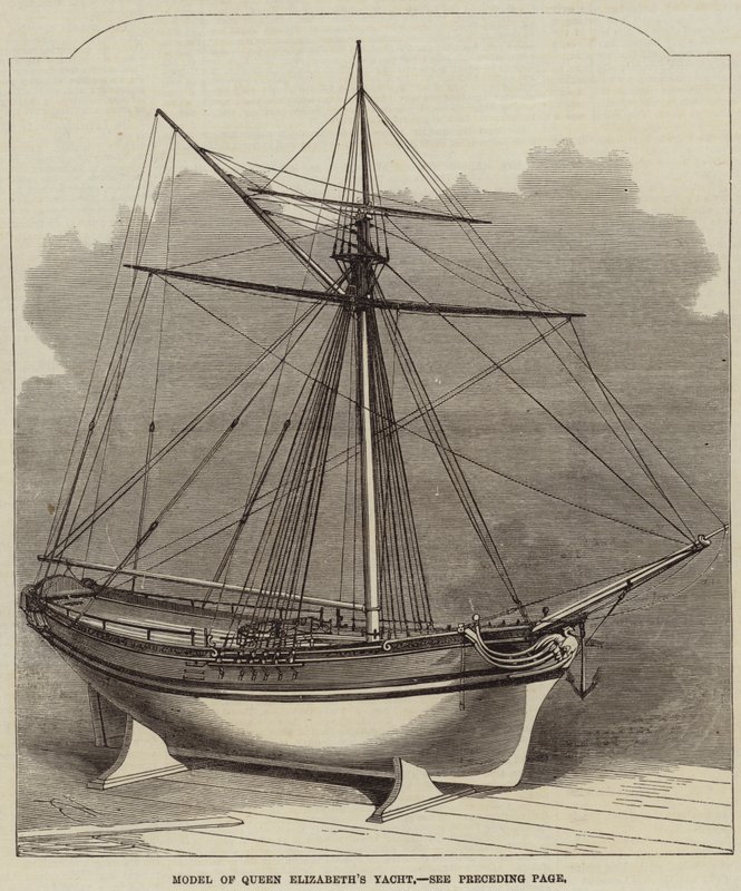 Modell der Yacht von Königin Elizabeth von Edwin Weedon