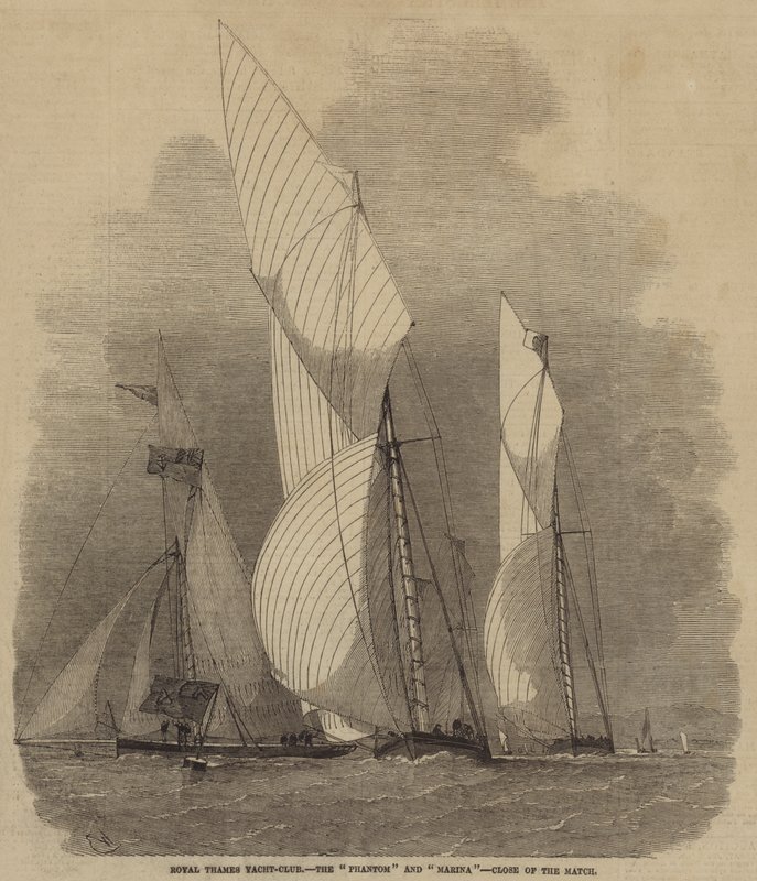 Royal Thames Yacht-Club, die Phantom und Marina, Ende des Rennens von Edwin Weedon