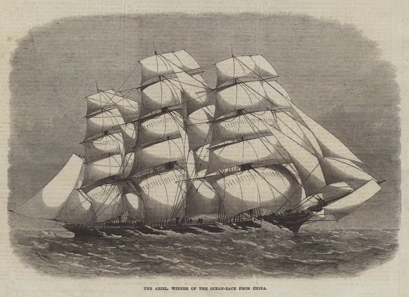 Die Ariel, Gewinnerin des Ozeanrennens von China von Edwin Weedon
