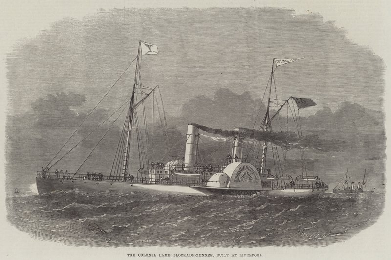 Der Colonel Lamb Blockade-Runner, gebaut in Liverpool von Edwin Weedon