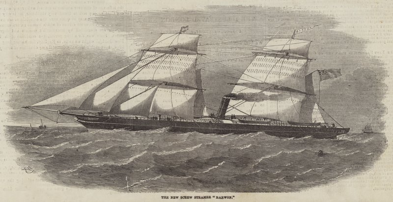 Der neue Schraubendampfer Barwon von Edwin Weedon