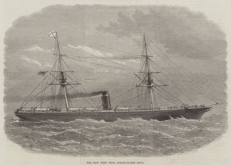 Das neue Westindien-Dampfschiff Neva von Edwin Weedon