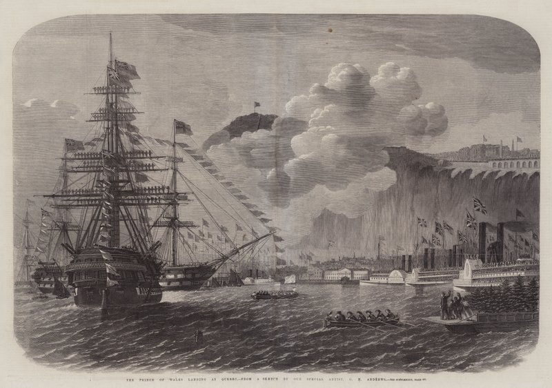 Die Landung des Prinzen von Wales in Quebec von Edwin Weedon
