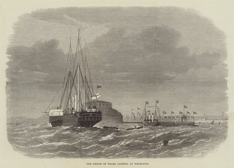 Die Landung des Prinzen von Wales in Weymouth von Edwin Weedon