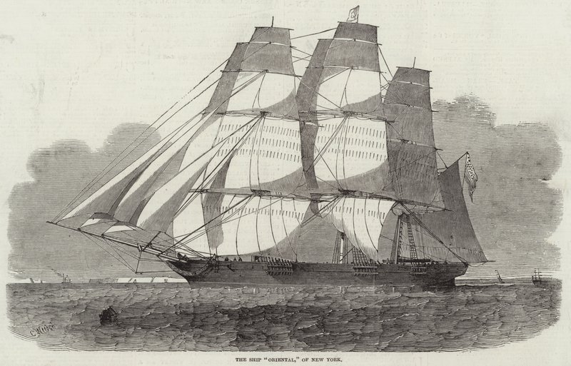 Das Schiff Oriental, aus New York von Edwin Weedon