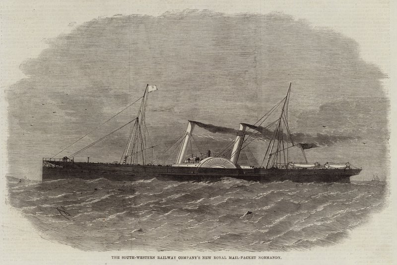 Das neue königliche Postschiff der South-Western Railway Company, Normandy von Edwin Weedon