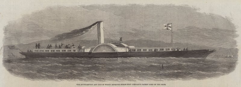 Das Dampfschiff Lord of the Isles der Southampton und Isle of Wight Improved Steam-Boat Company von Edwin Weedon