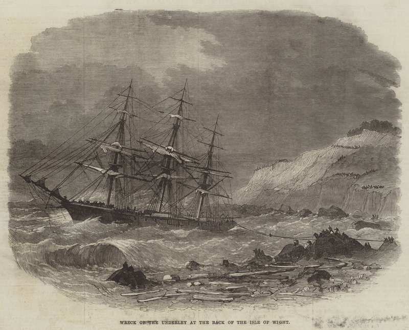 Wrack der Underley an der Rückseite der Isle of Wight von Edwin Weedon