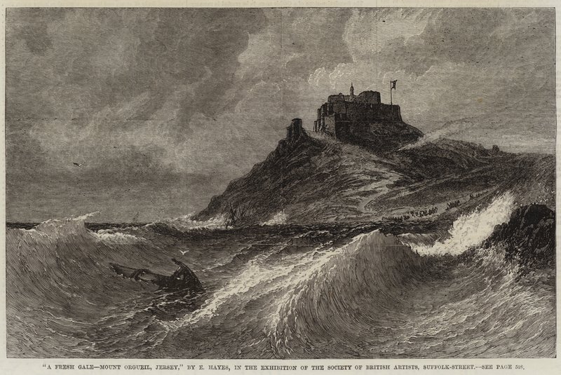 Ein frischer Wind, Mount Orgueil, Jersey von Edwin Hayes