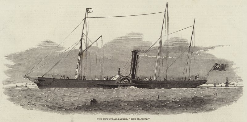 Das neue Dampfschiff, Ihre Majestät von Edwin Weedon