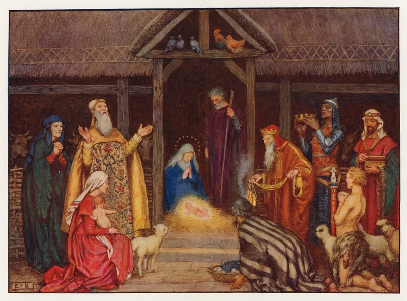 Weihnachtslieder: Die Geburt Christi von Eleanor Fortescue Brickdale