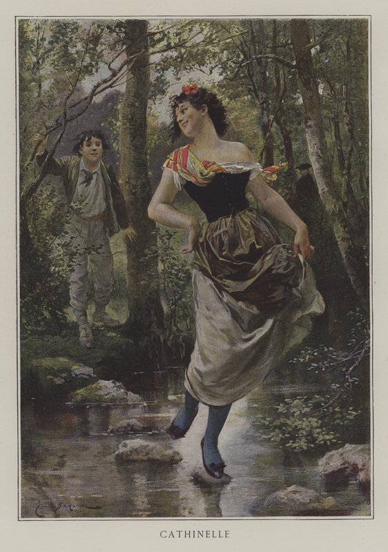 Cathinelle (Farblithografie) von Emile Antoine (after) Bayard