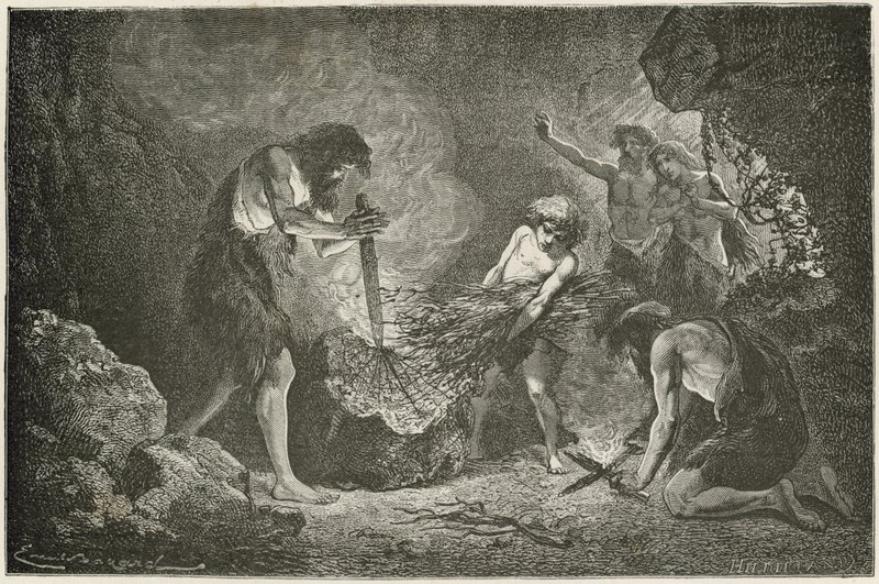 Die Eroberung des Feuers von Emile Antoine Bayard