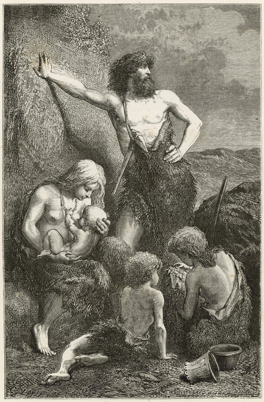Eine Familie in der Steinzeit von Emile Antoine Bayard