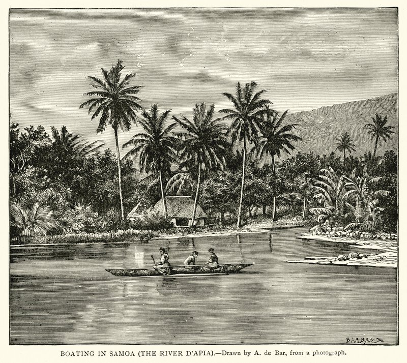 Bootfahren in Samoa (Der Fluss D