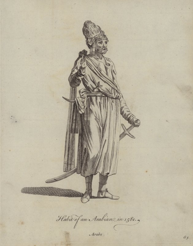 Kleidung eines Arabers im Jahr 1581 von English School