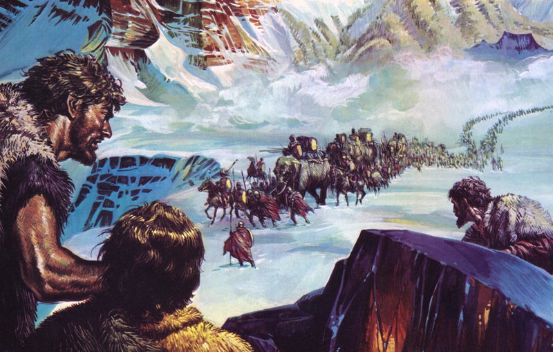 Hannibal überquert die Alpen von English School