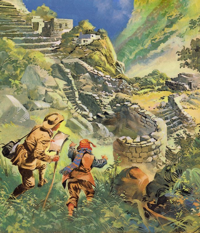 Hiram Bingham entdeckt die verlorene Inkastadt Machu Picchu in Peru von English School