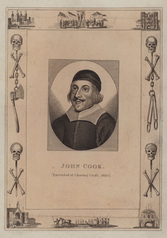 John Cook, hingerichtet am Charing Cross, 1660 von English School