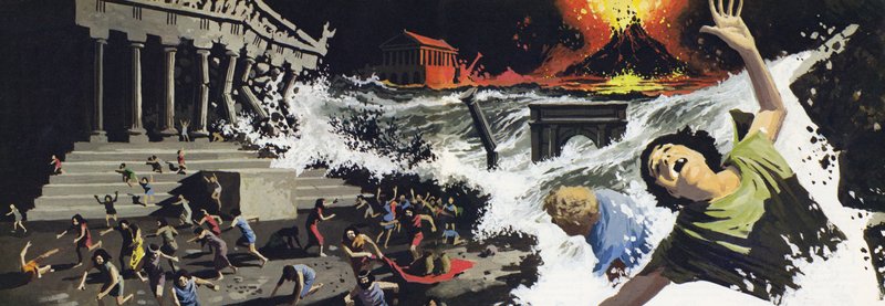 Die Zerstörung von Atlantis von English School