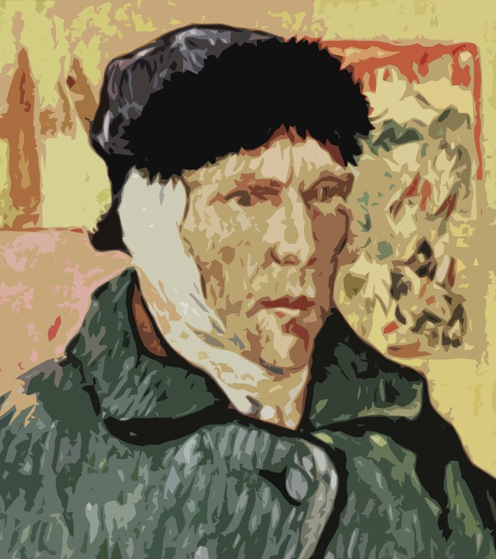 Vincent Van Gogh mit verbundenem Ohr von English School