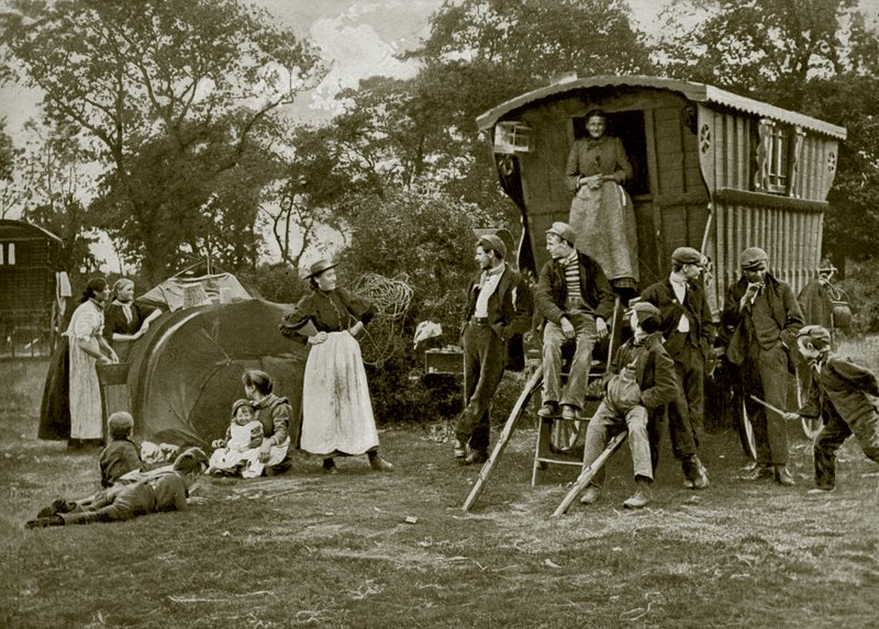 Ein Zigeunerlager in Essex von English Photographer