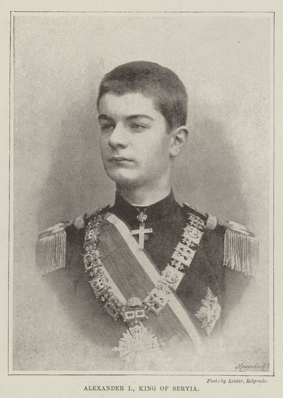 Alexander I., König von Serbien von English Photographer