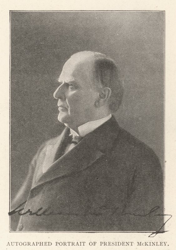 Signiertes Porträt von Präsident McKinley von English Photographer