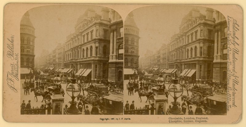 Cheapside, London; stereoskopisches Bild von English Photographer
