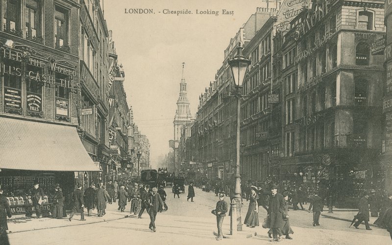 Cheapside Blick nach Osten, London von English Photographer