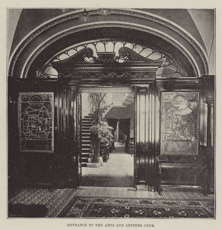 Eingang zum Arts and Letters Club von English Photographer