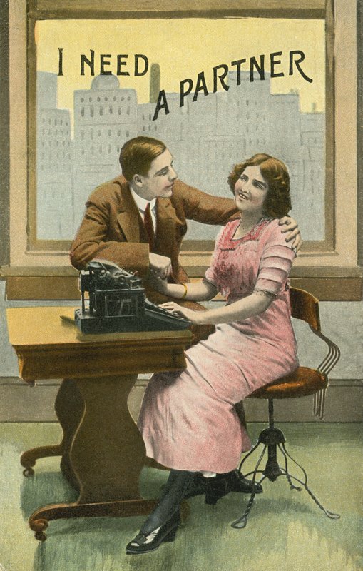 Flirtende Schreibkraft von English Photographer