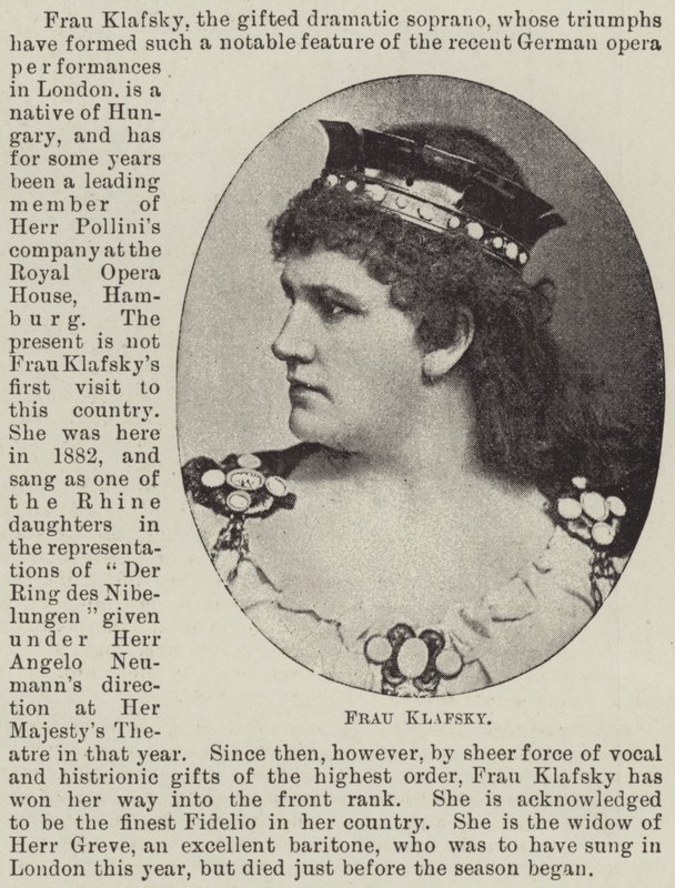 Frau Klafsky von English Photographer