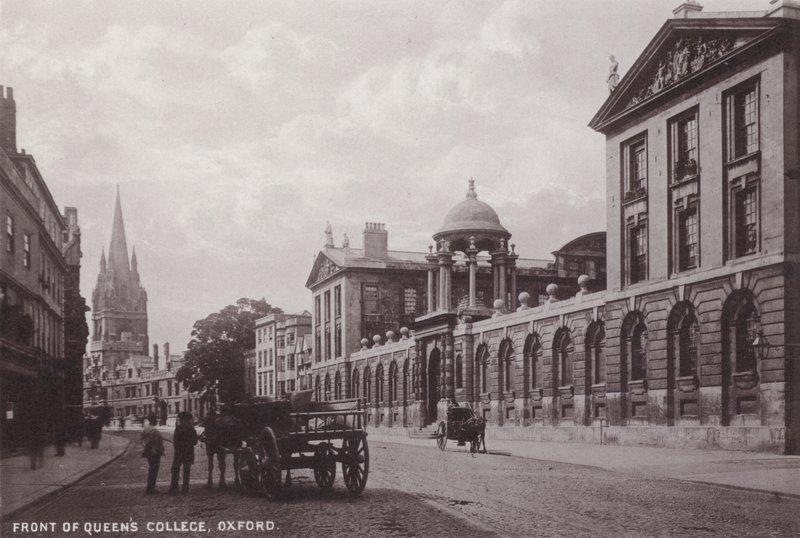 Front von Queens College, Oxford von English Photographer