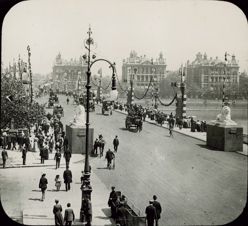 Gesamtansicht der Westminster Bridge von English Photographer