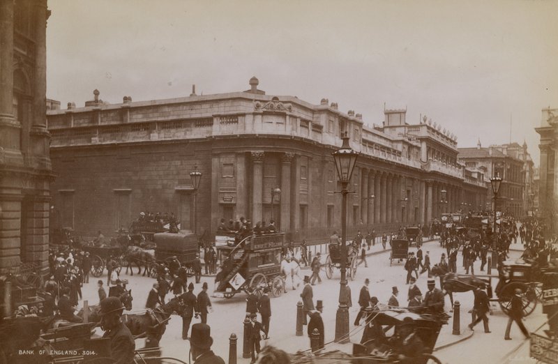 Gesamtansicht der Bank of England von English Photographer
