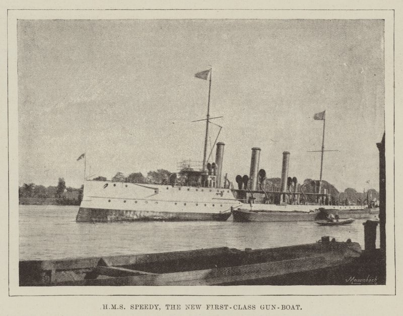 HMS Speedy, das neue erstklassige Kanonenboot von English Photographer
