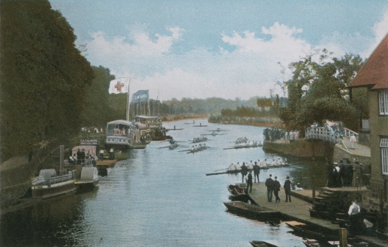 Isis, von der Folly Bridge in der Eights Week von English Photographer