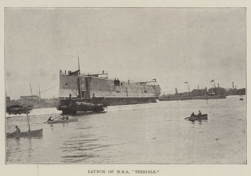 Stapellauf der HMS Terrible von English Photographer