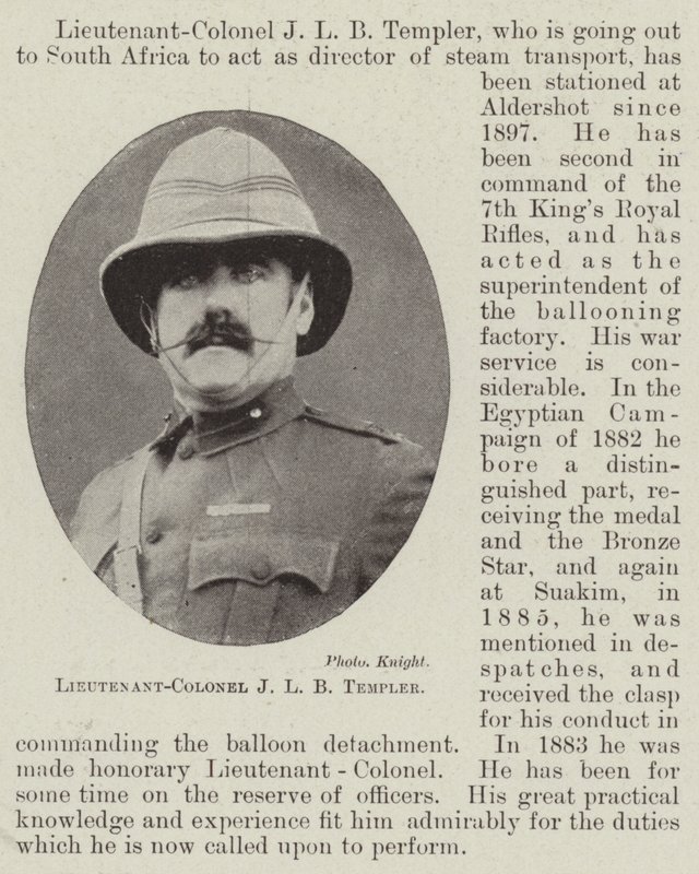 Oberstleutnant J L B Templer von English Photographer