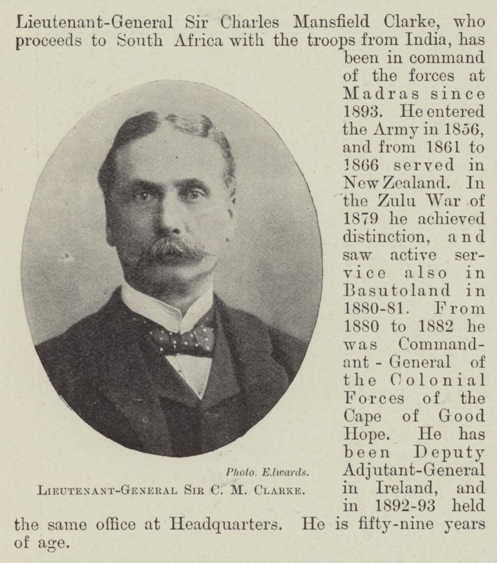 Generalleutnant Sir C. M. Clarke von English Photographer